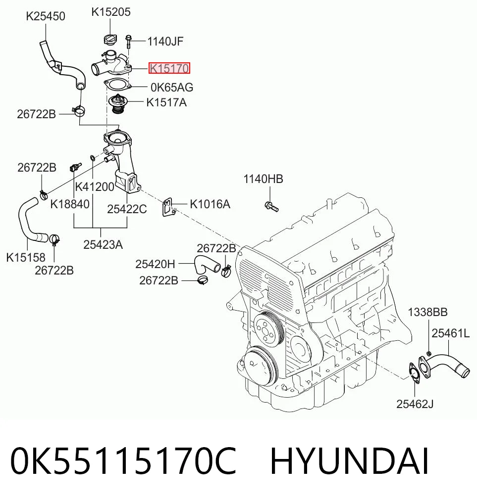 0K55115170C Hyundai/Kia