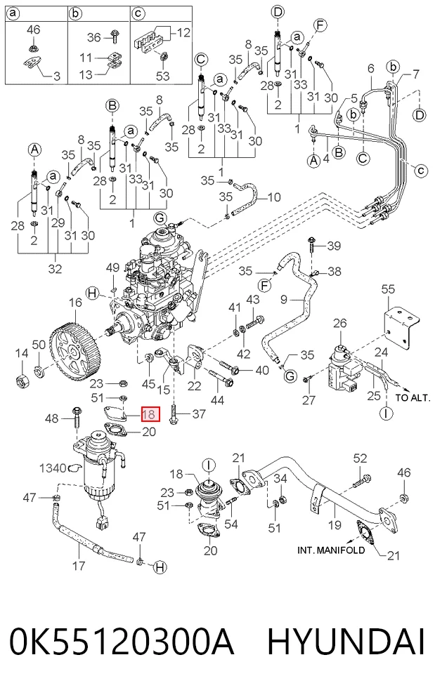 Comprar Válvula EGR de recirculación de gases KIA Carnival I UP a bajo precio