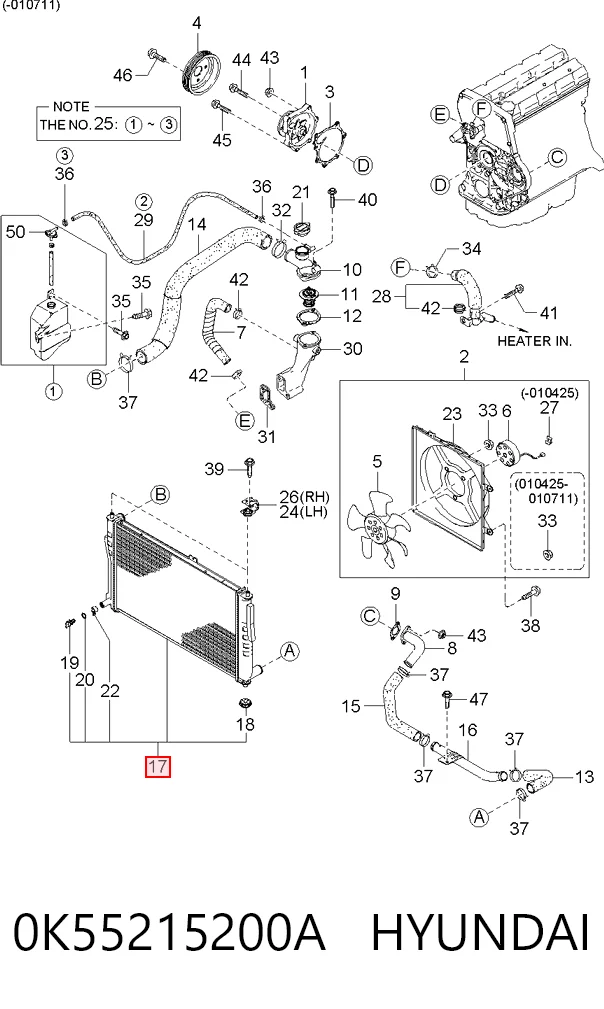 0K55215200A Hyundai/Kia