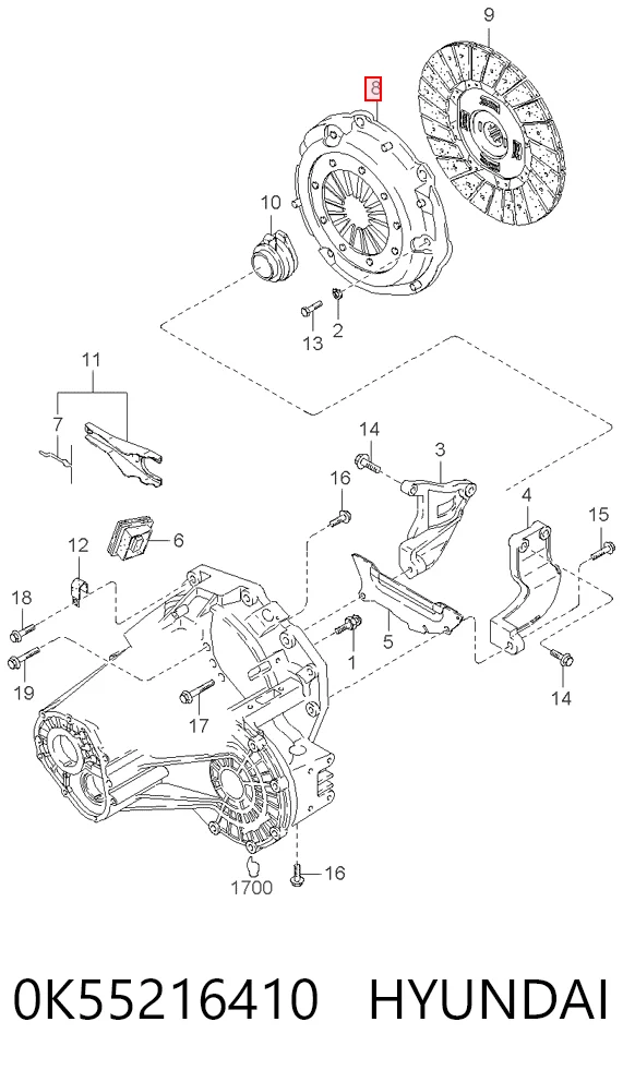 0K55216410 Hyundai/Kia