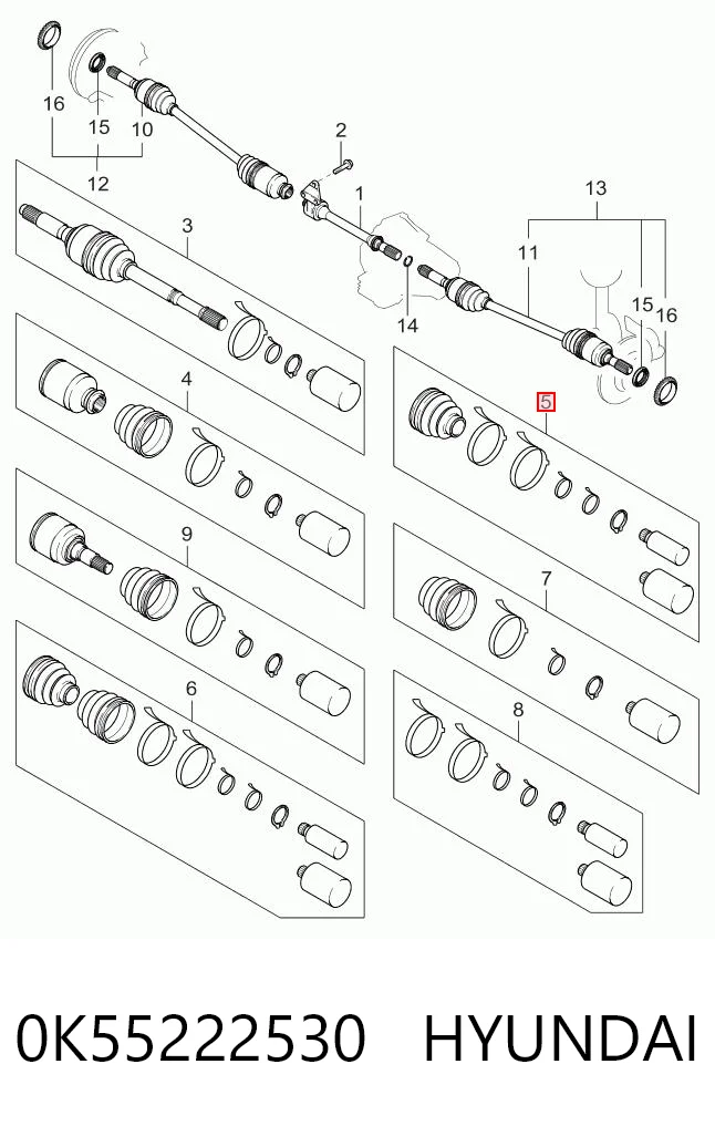 Fuelle semieje delantero exterior Carnival I monovolumen (1999-2001) original desde 14,92 €