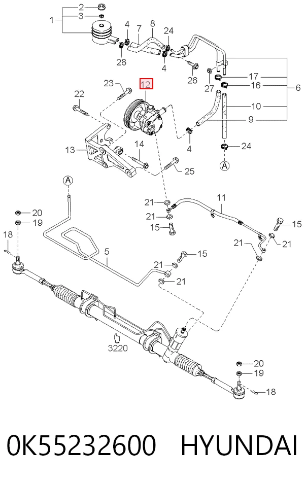  Bomba de dirección KIA Carnival 2