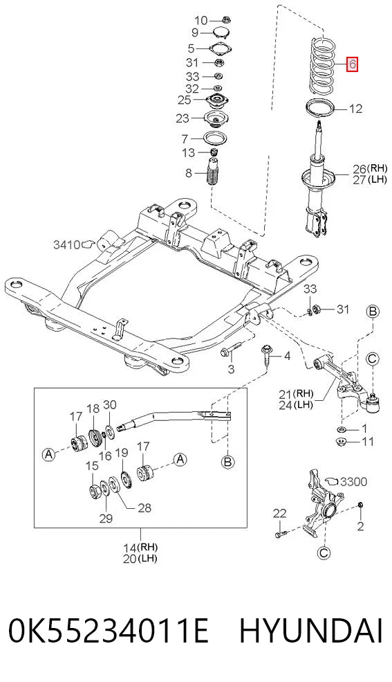 Muelle delantero KIA Carnival I monovolumen (UP) (1999 - 2001) precio, desde 76,03 EUR