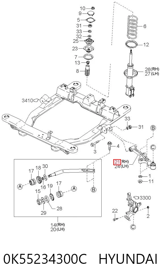 0K55234300C Hyundai/Kia