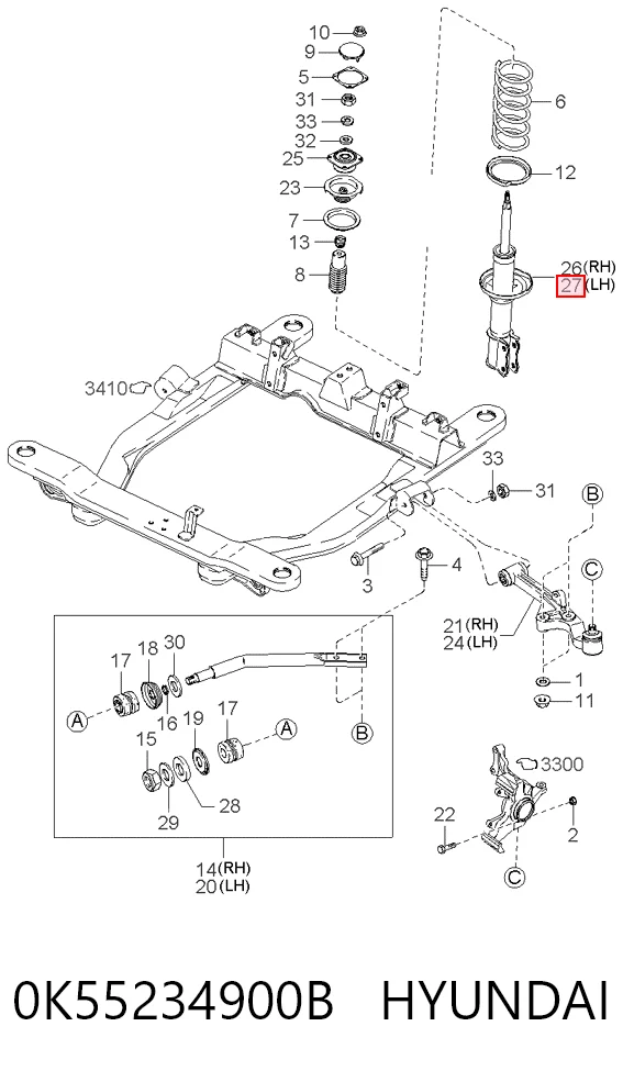 0K55234900B Hyundai/Kia