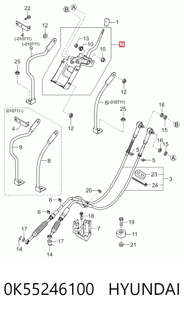 Comprar Mecanismo selector de marchas KIA Carnival I UP a bajo precio