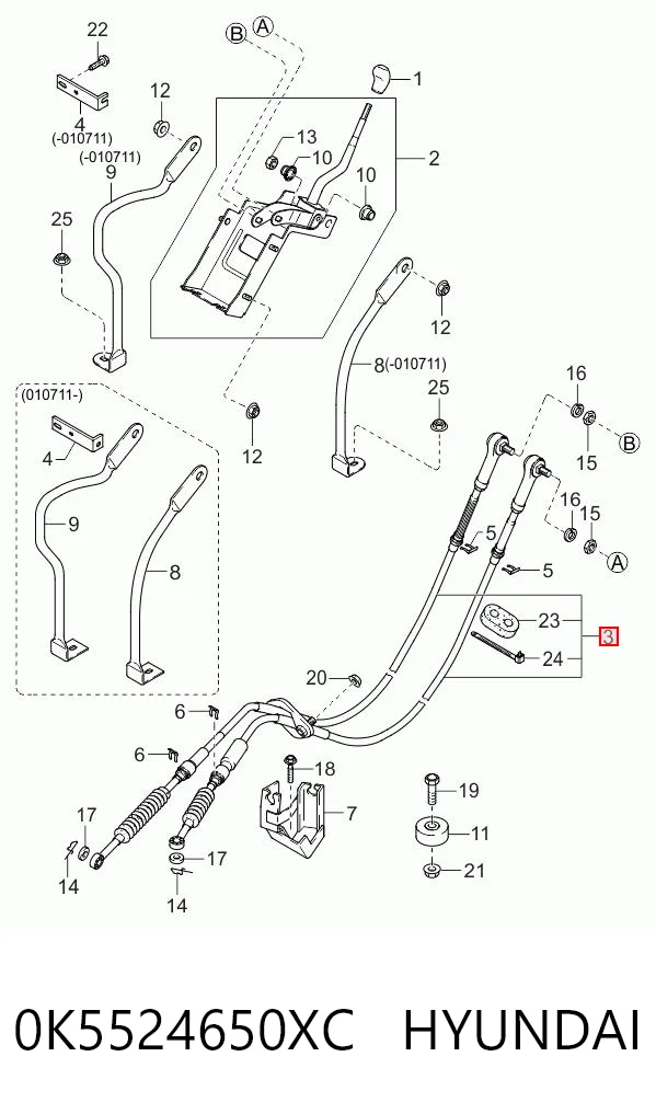 Comprar Cables de caja de cambios KIA Carnival I UP