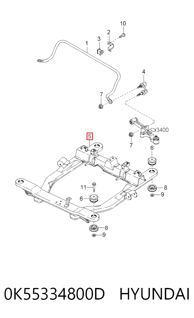 Bastidor delantero KIA Carnival I (UP)