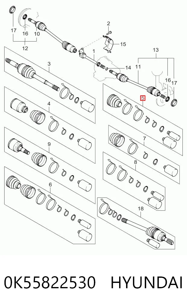 0K55822530 Hyundai/Kia