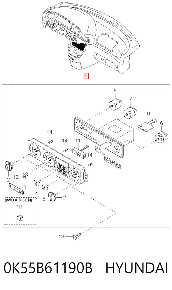 Unidad de control aire acondicionado para KIA Carnival UP