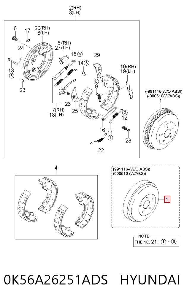  Tambor de freno trasero KIA Carnival 1