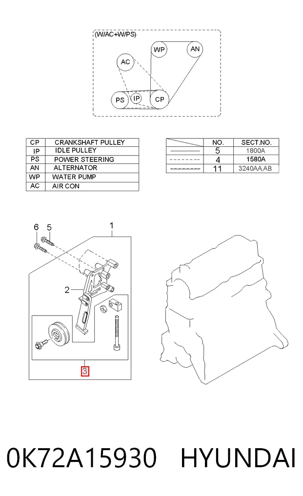 Comprar KM0800002 KAP Polea tensora, correa poli V