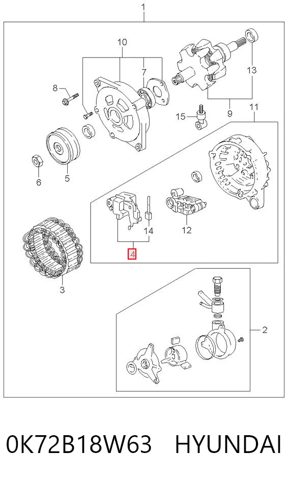 0K72B18W63 Hyundai/Kia