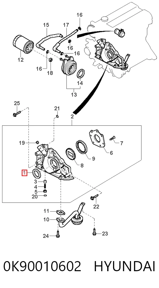 Retén delantero del árbol de levas FS0510602AL1 Haima