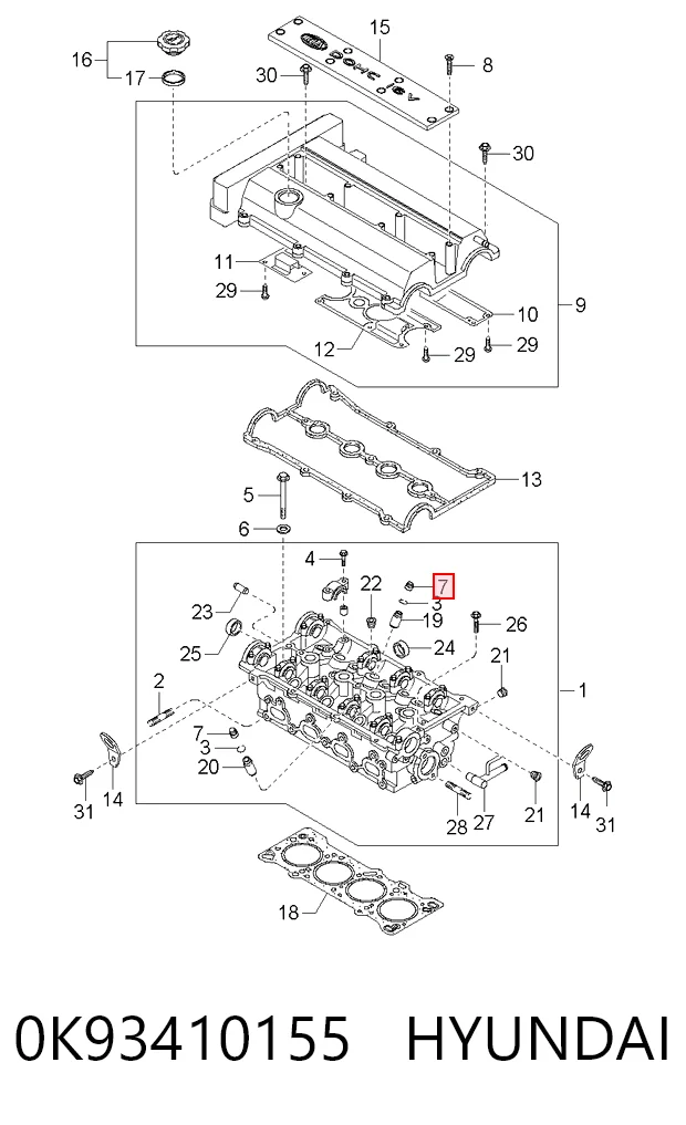 0K93410155 Hyundai/Kia