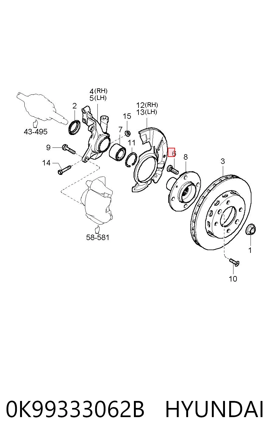 0K99333062B Hyundai/Kia