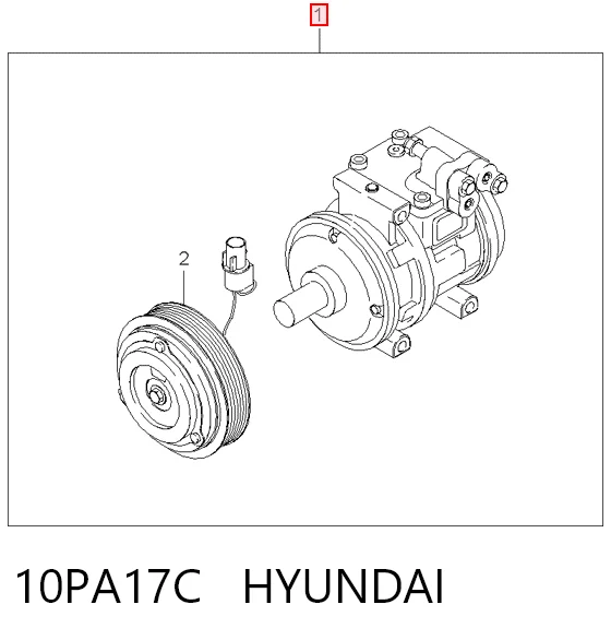 10PA17C Hyundai/Kia Compresor climatizador