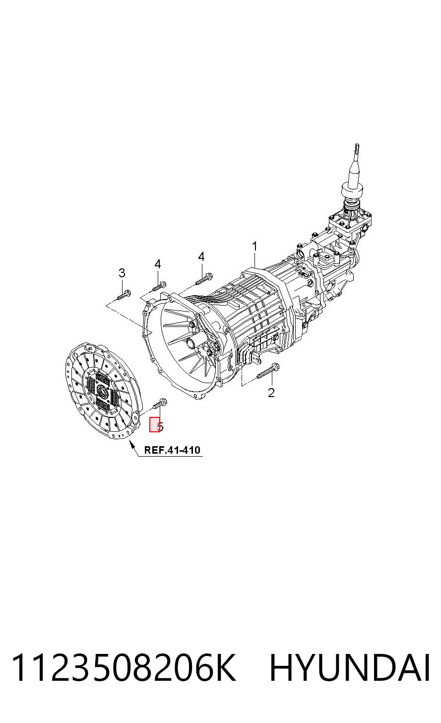 1123508206K Hyundai/Kia Perno de volante de inercia