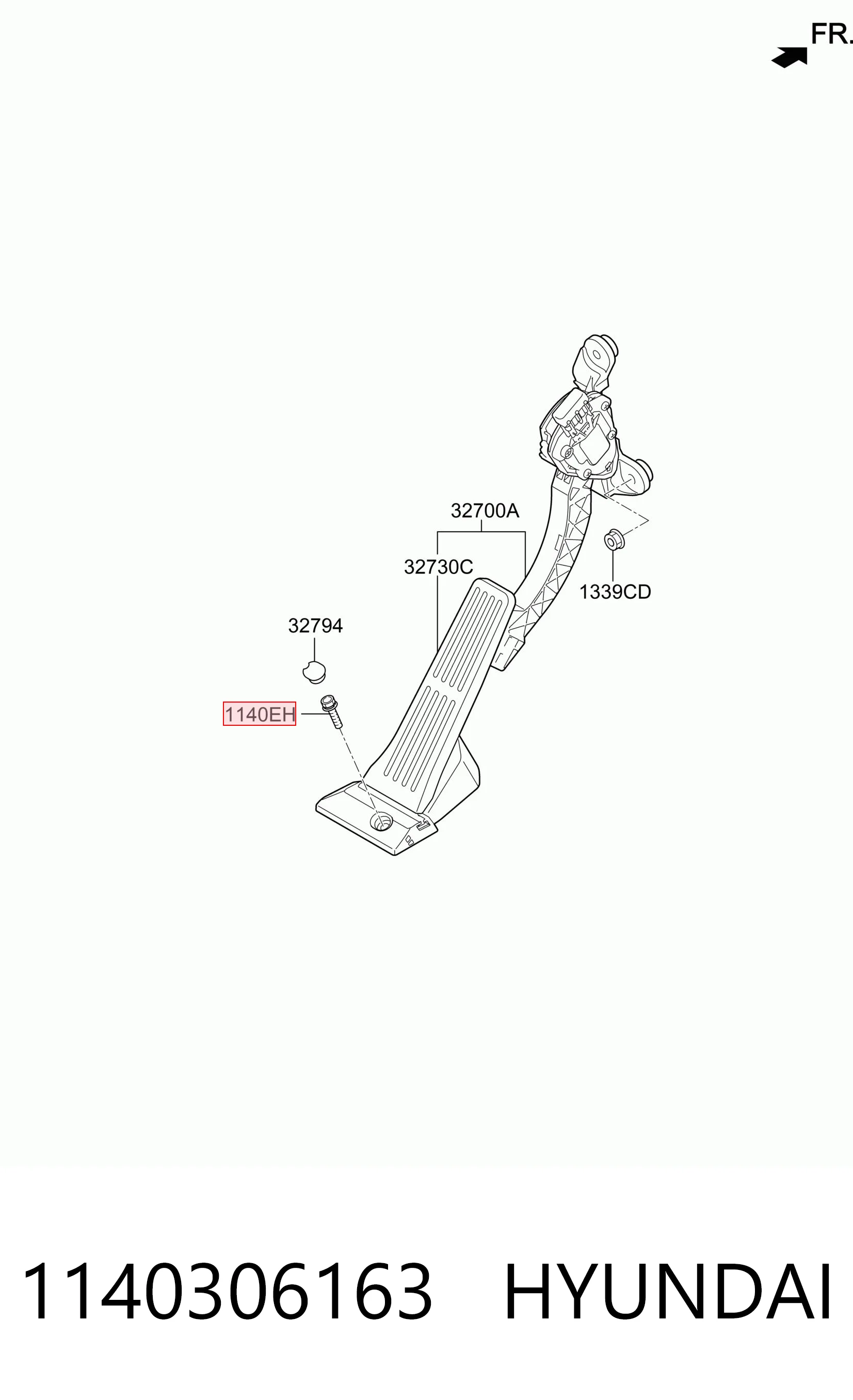 1140306163 Hyundai/Kia Tornillo