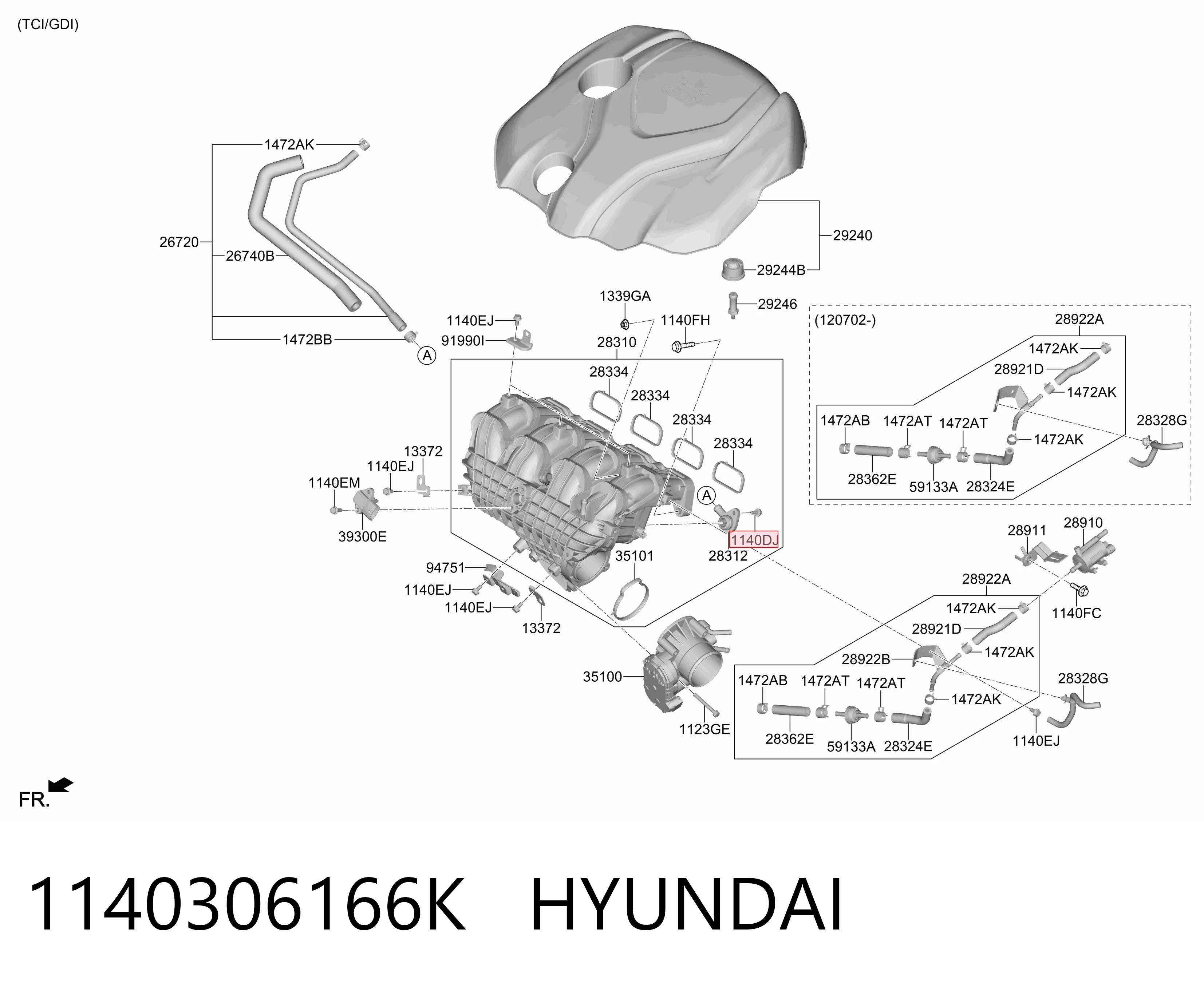1140306166K Hyundai/Kia Tornillo
