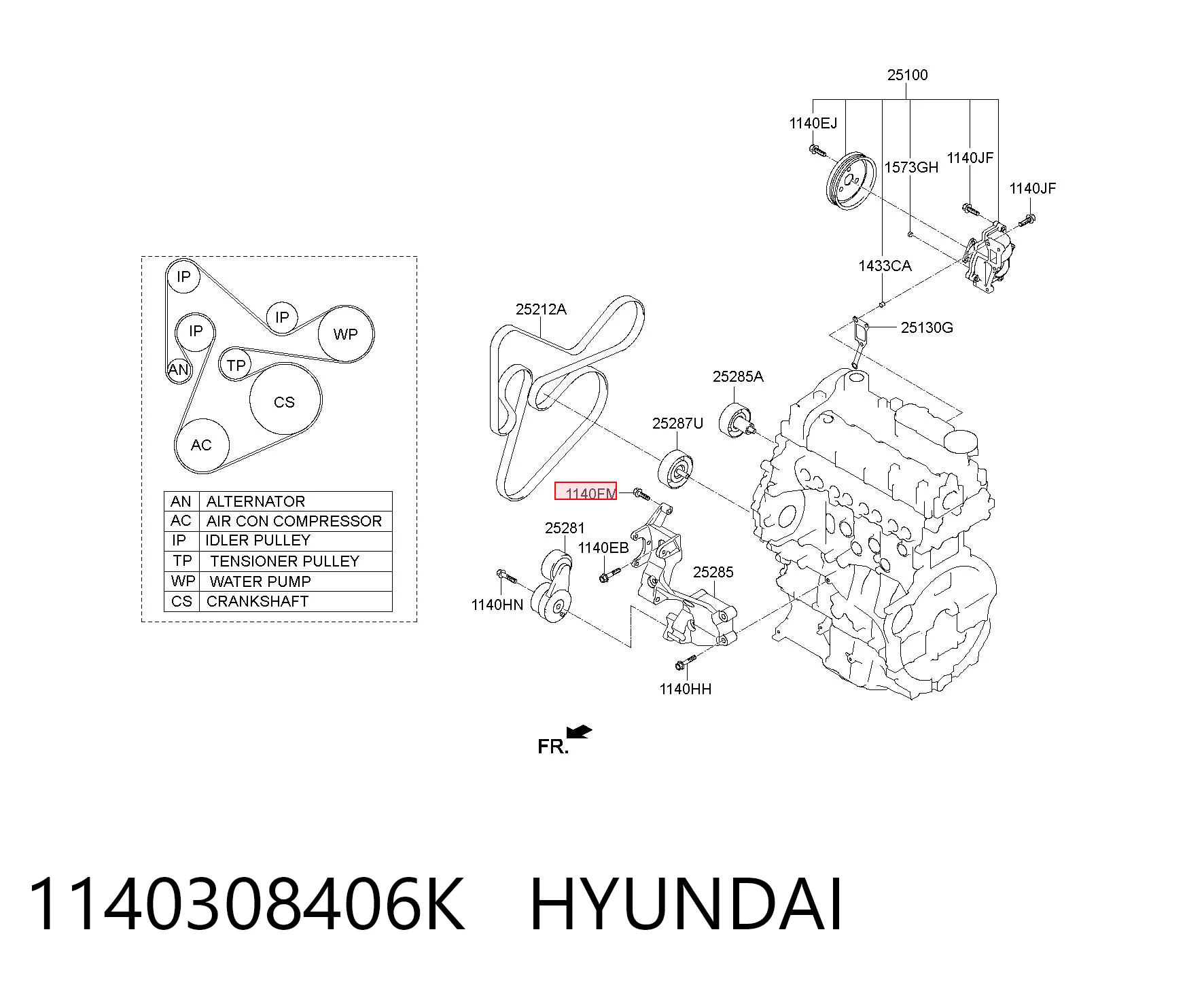 1140308406K Hyundai/Kia 