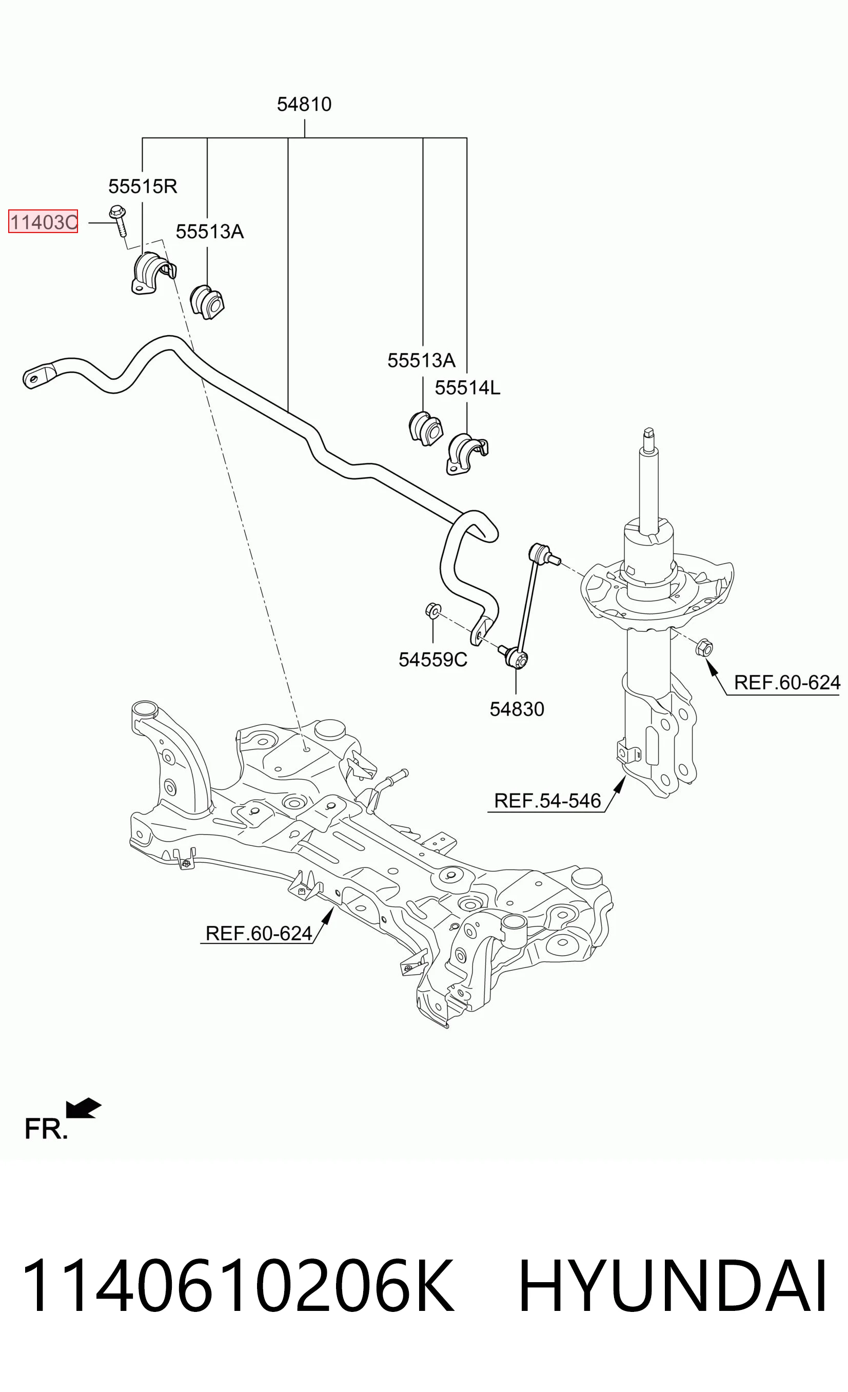 1140610206K Hyundai/Kia 