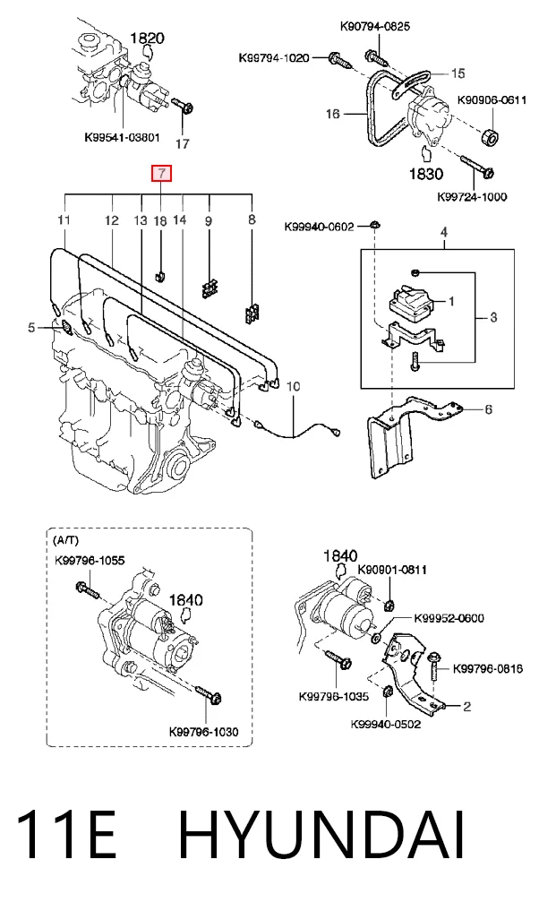 11E Hyundai/Kia Cables de alta tensión, juego