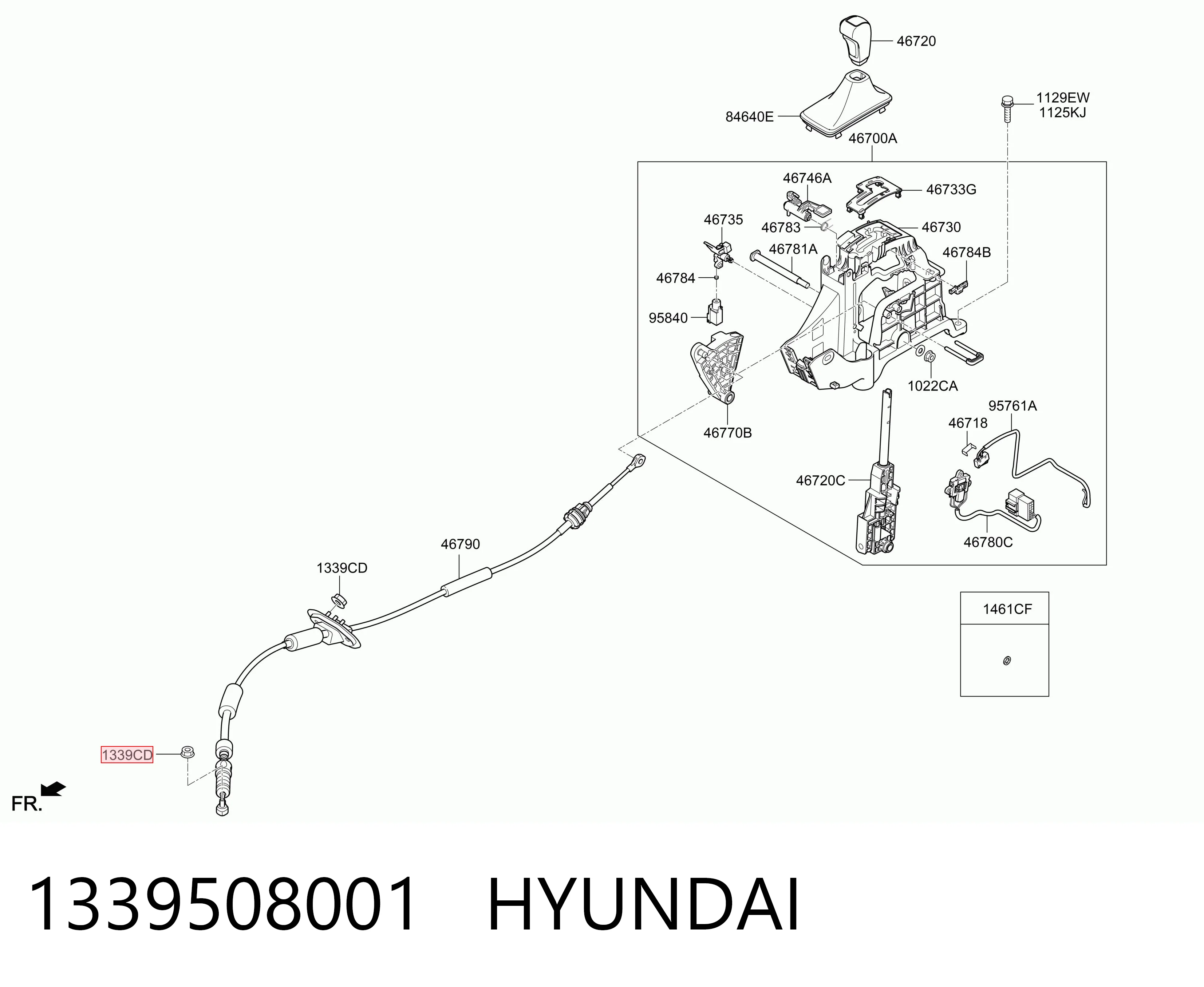1339508001 Hyundai/Kia Tornillo (tuerca) de sujeción
