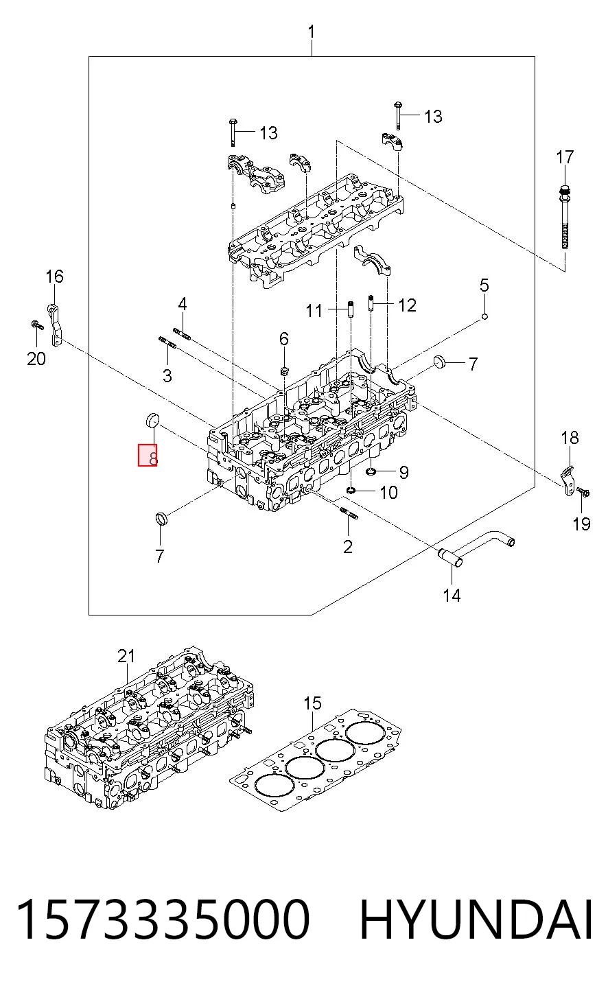 Tapon de bloque del motor Mitsubishi Outlander I (CU)