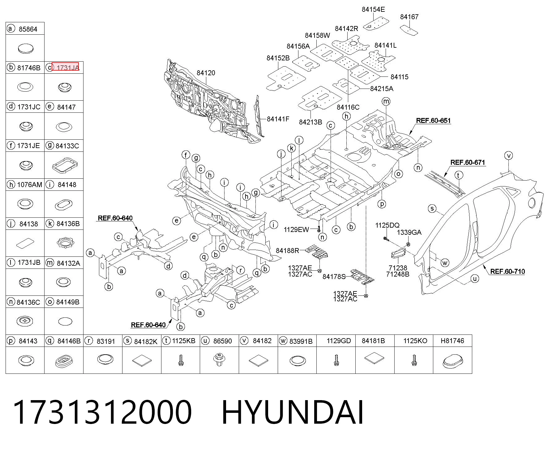 1731312000 Hyundai/Kia Cubre motor