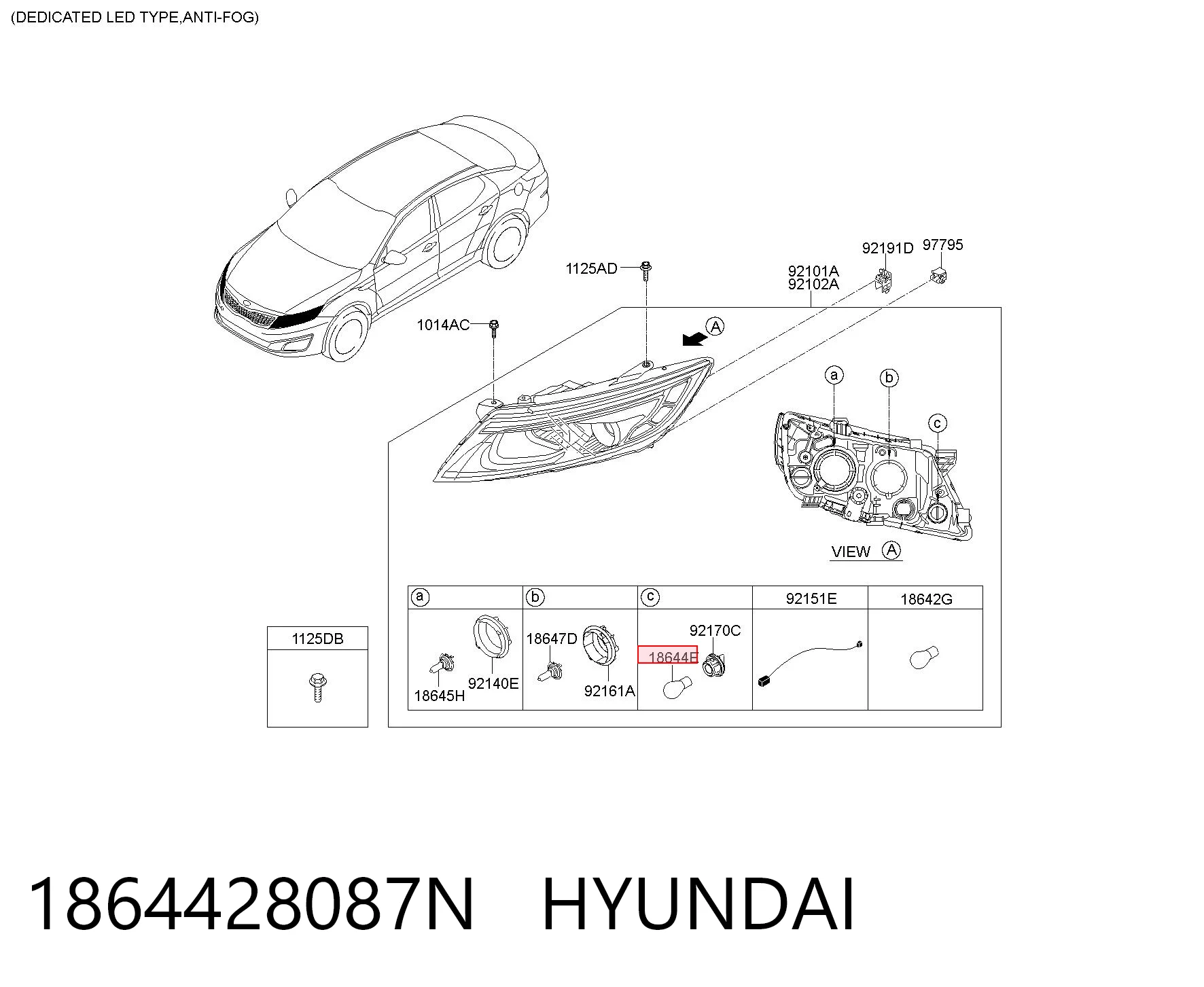 Bombilla HYUNDAI 1864428087N