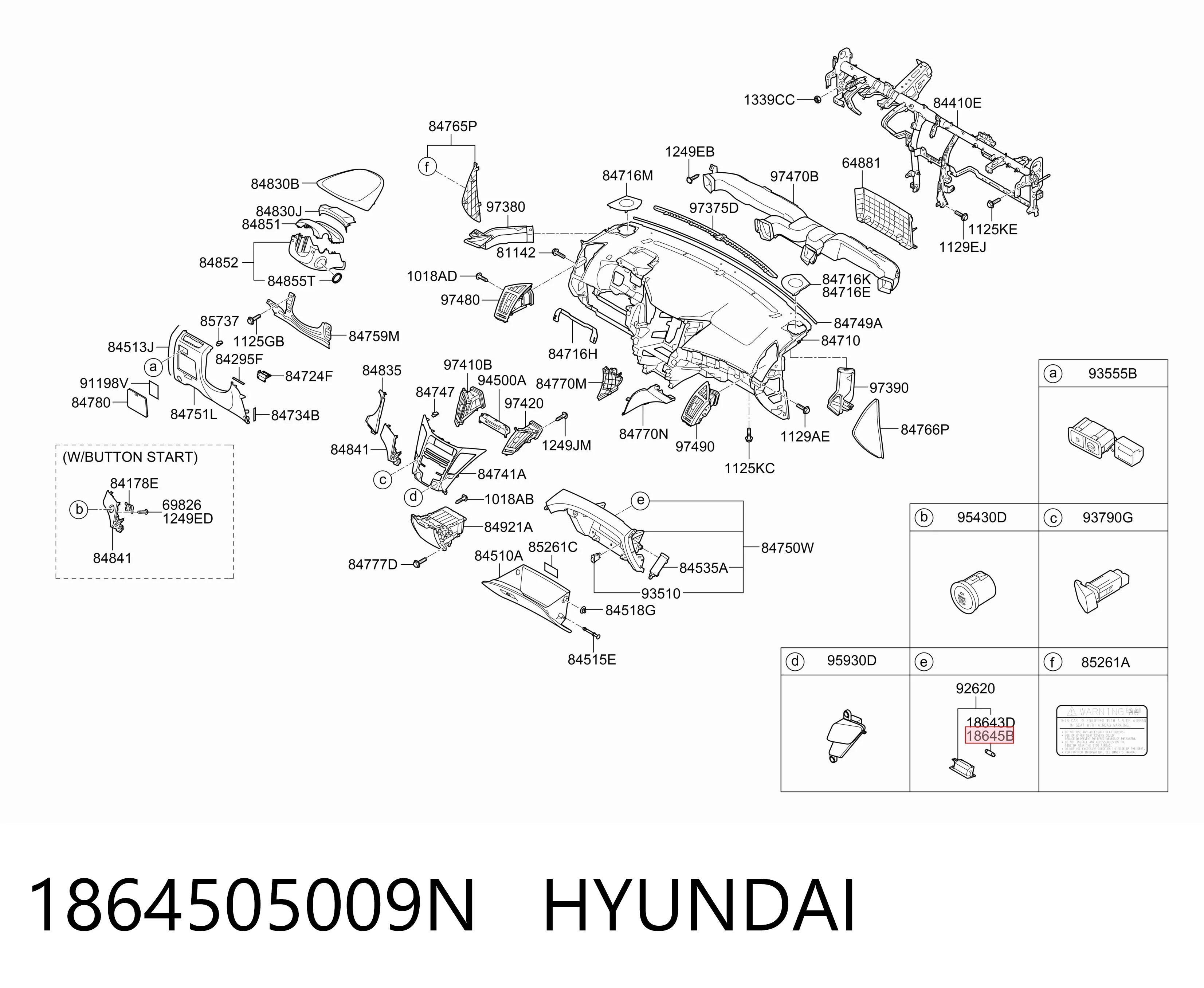 1864505009N Hyundai/Kia Bombilla de cruce