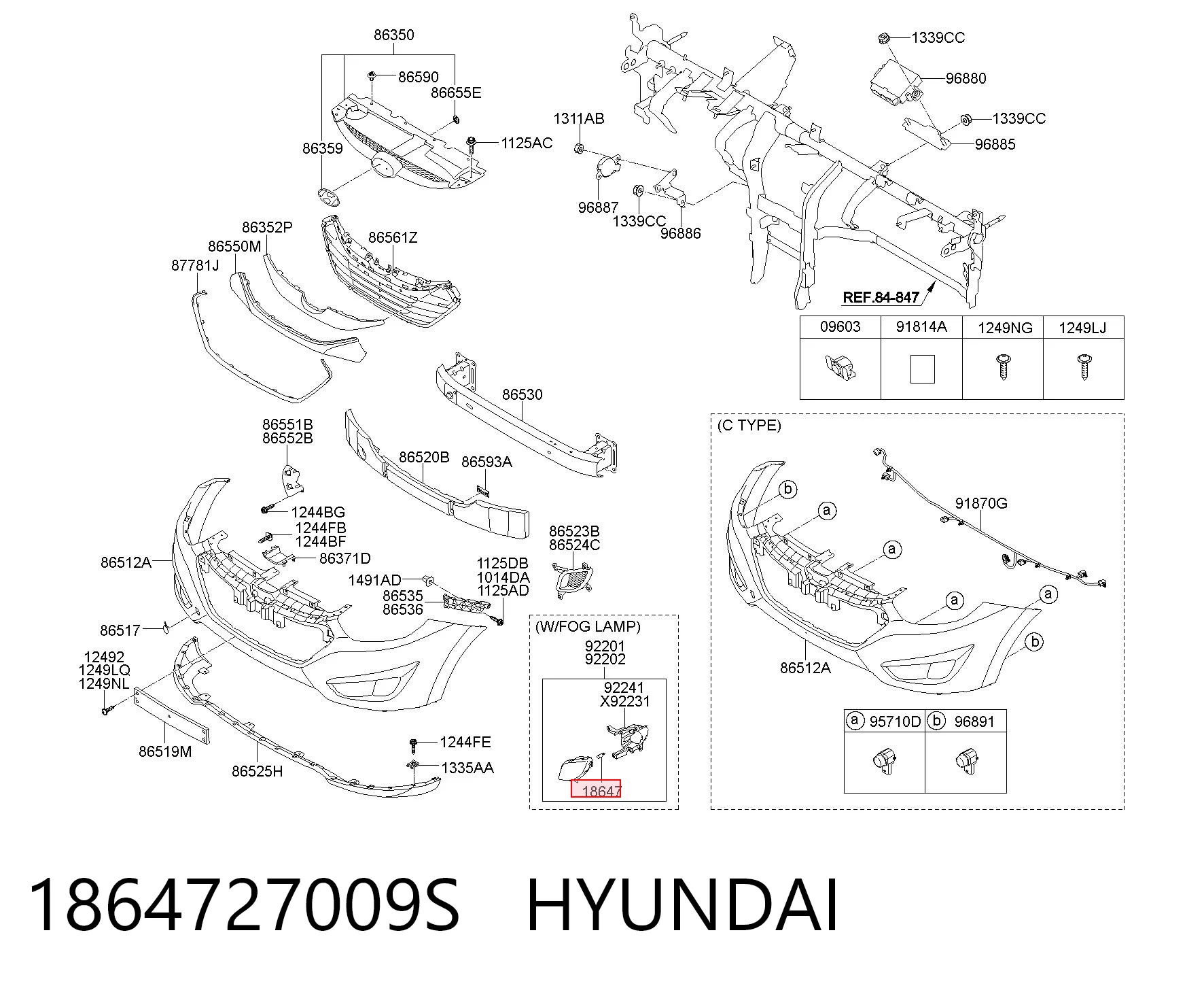 1864727009S Hyundai/Kia Bombilla de cruce
