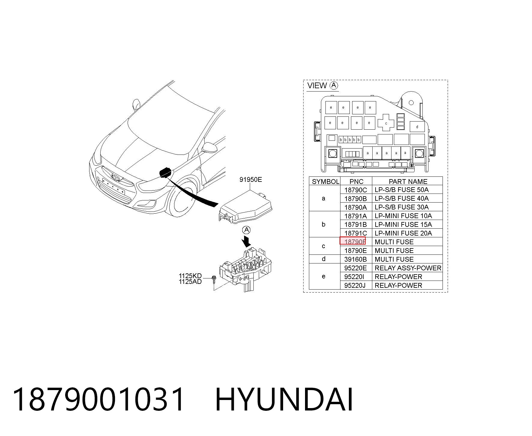 1879001031 Hyundai/Kia Fusibles