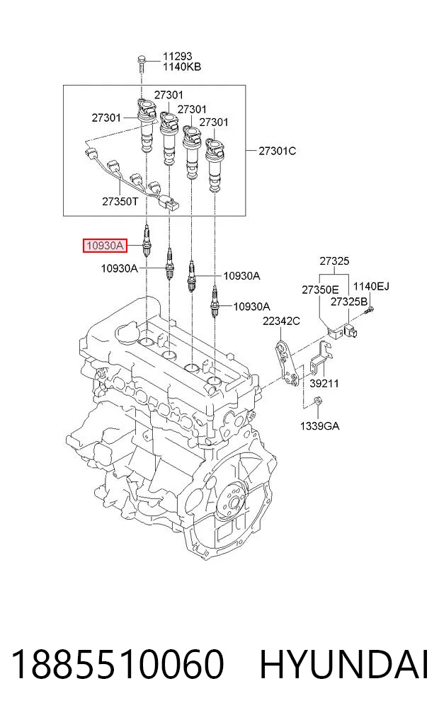 1885510060 Hyundai/Kia Bujía de ignición