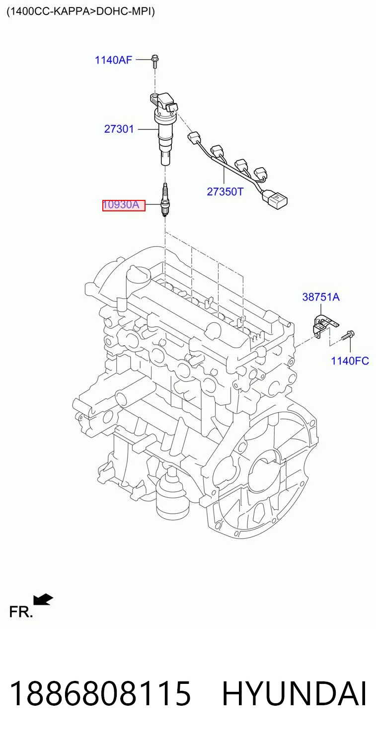 1886808115 Hyundai/Kia Bujía de ignición