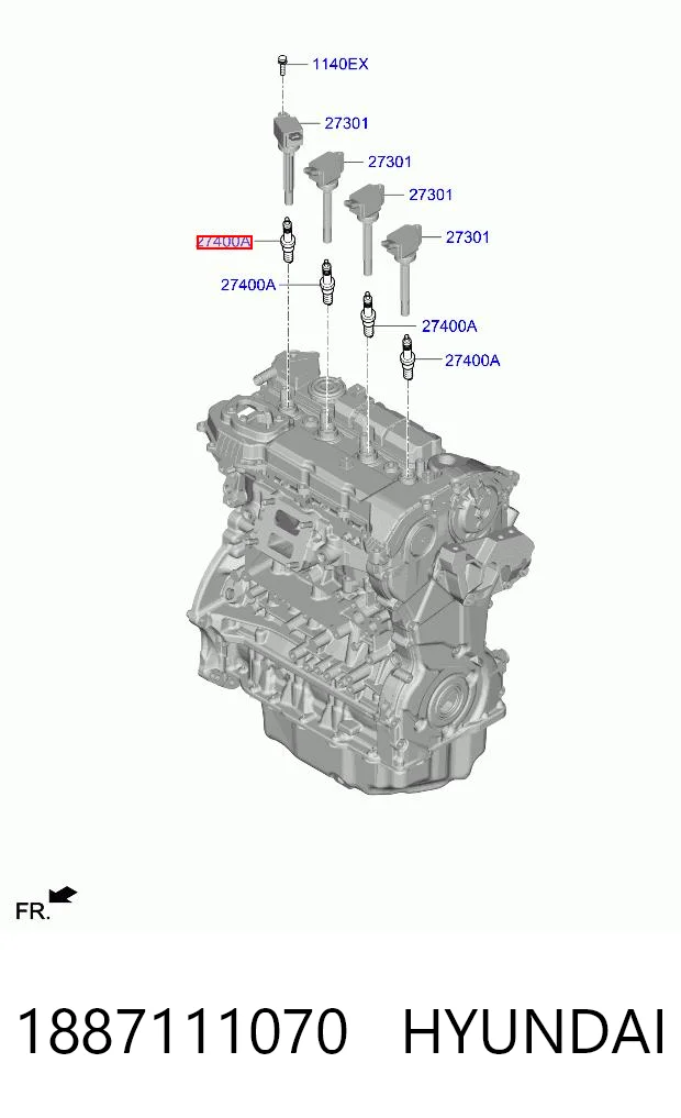 1887111070 Hyundai/Kia Bujía de ignición