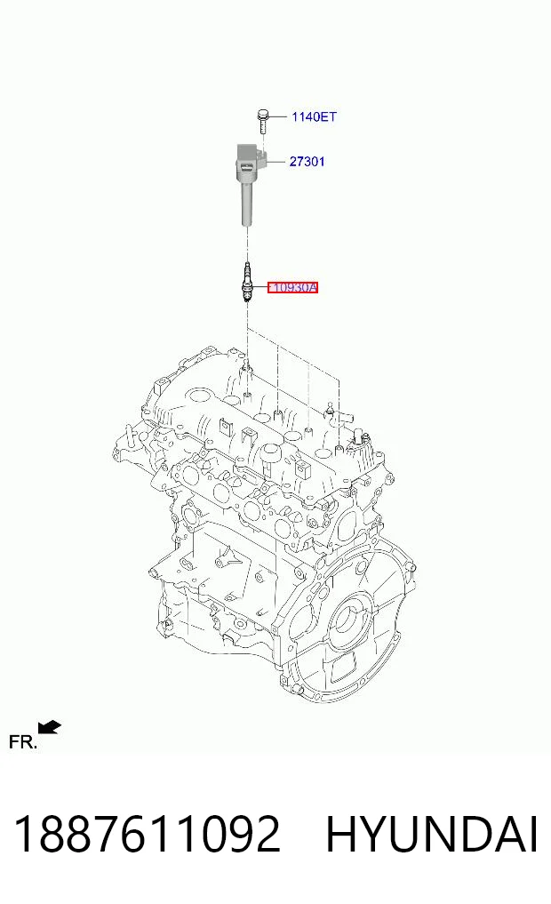1887611092 Hyundai/Kia Bujía de ignición