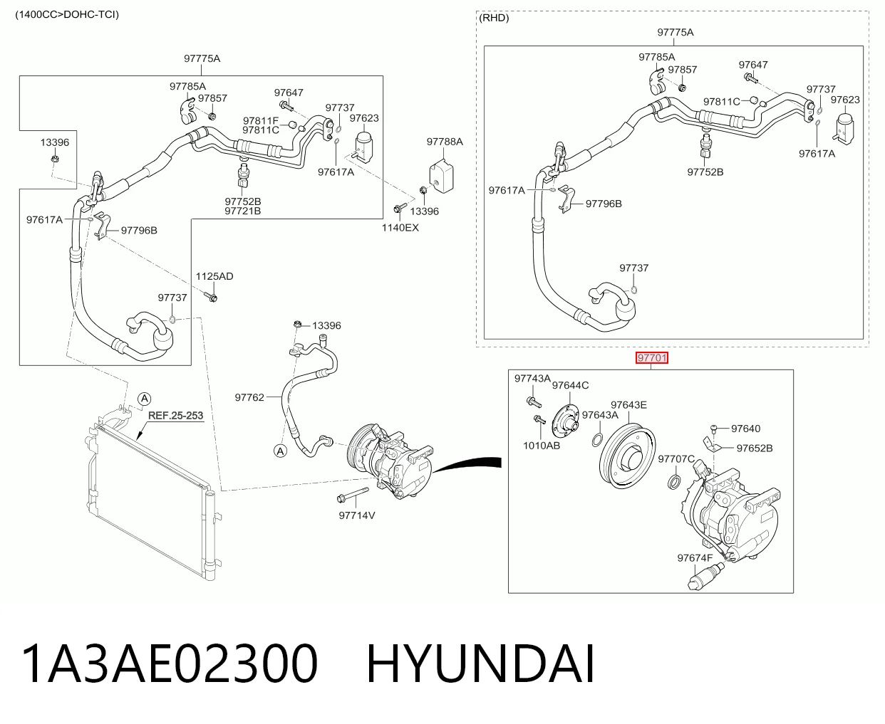 1A3AE02300 Hyundai/Kia Compresor climatizador