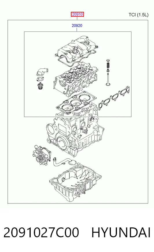 Kit completo de juntas Hyundai Matrix monovolumen (FC) (2001 - 2005) precio, desde 131,83 EUR
