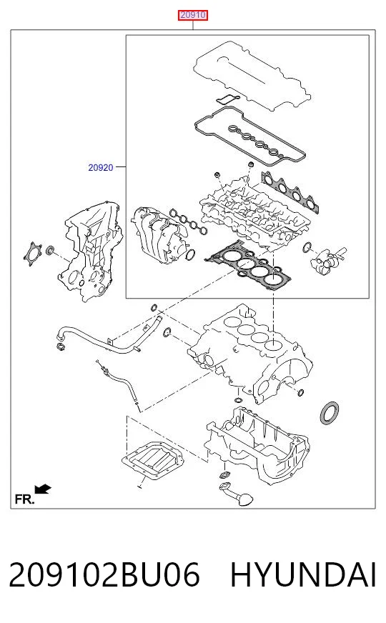 Juego juntas motor para KIA Sportage IV QL