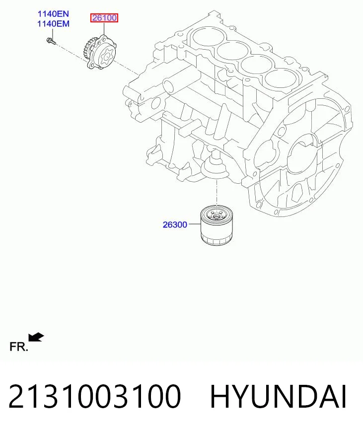 2131003100 Hyundai/Kia Bomba de aceite