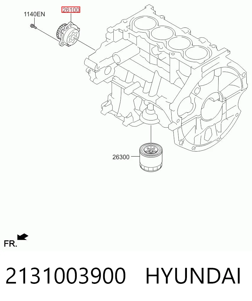 Bomba de aceite para Hyundai Accent V HC
