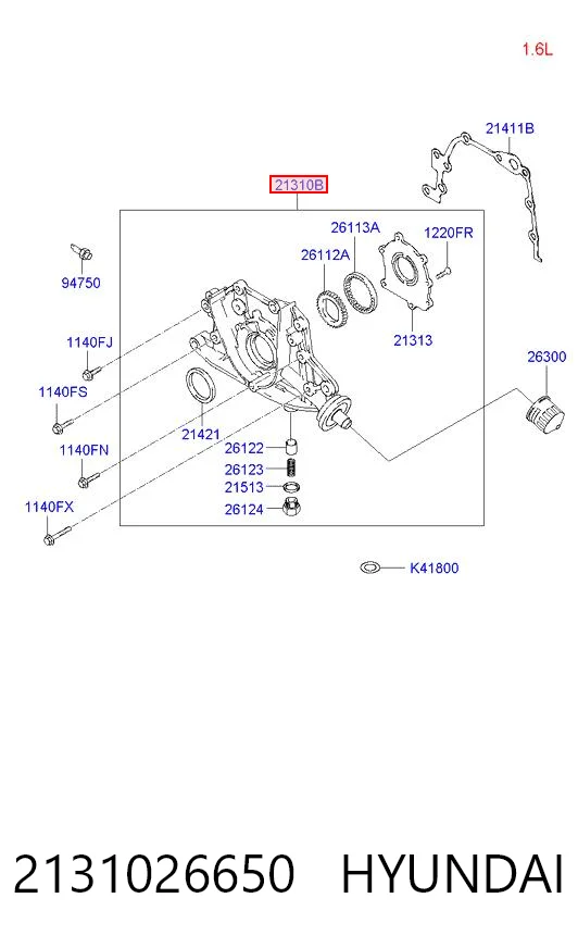 Bomba de aceite para Hyundai Accent II LC