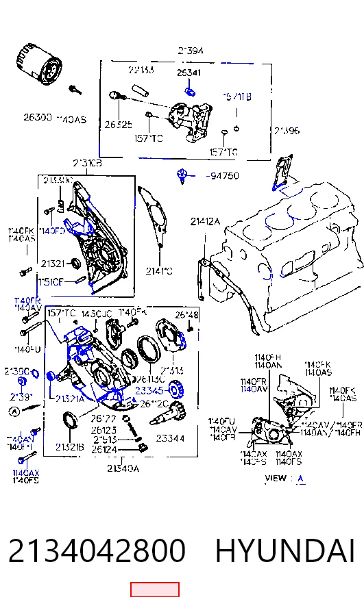 Bomba de aceite Hyundai H-1 STAREX  (2001-2004)
