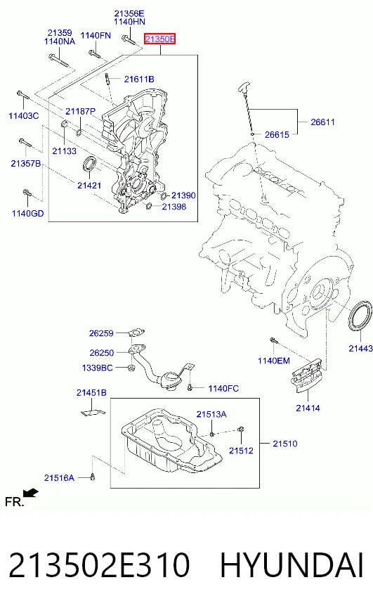 213502E310 Hyundai/Kia Bomba de aceite