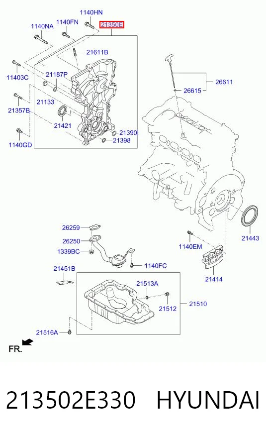 213502E330 Hyundai/Kia Bomba de aceite