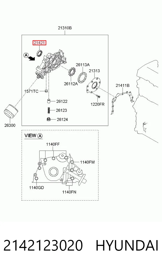 Precio del repuesto Anillo retén cigüeñal frontal Tucson I SUV