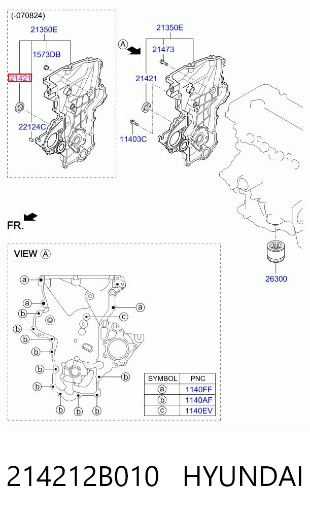 Comprar Retén de cigüeñal frontal KIA Cerato I LD