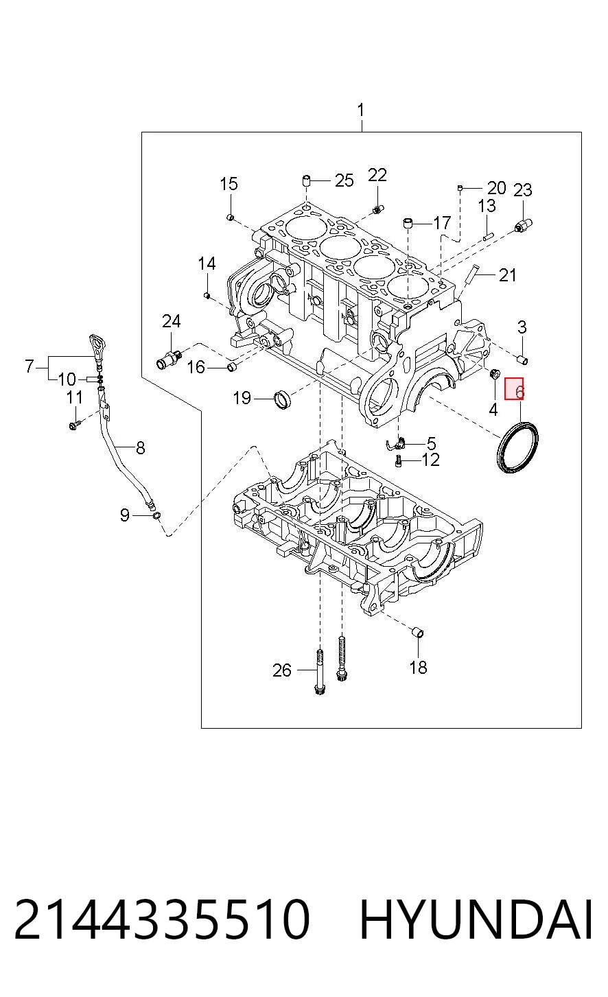 Retén de cigüeñal 3818921G15 Nissan/Infiniti